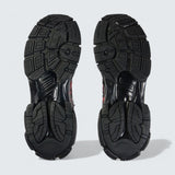 Runner Graffiti Sneaker in Black and Red Mesh and Nylon