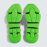 Speed 2.0 Full Clear Sole Sneaker in Black and Neon Green Recycled Knit