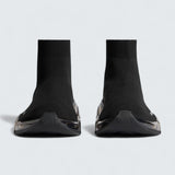 Speed 2.0 Full Clear Sole Sneaker in Black Recycled Knit