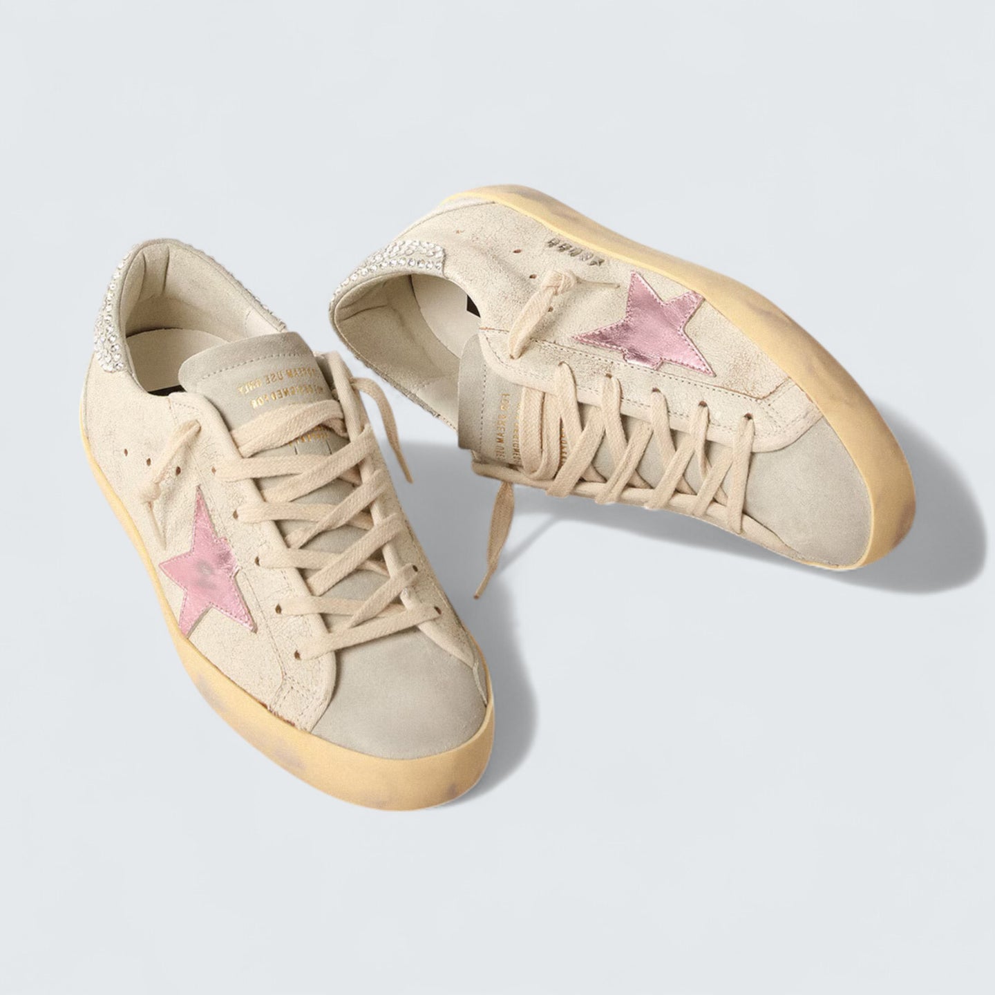 Super-Star LTD 'Ecru with Swarovski Crystal Heel Tab'