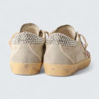 Super-Star LTD 'Ecru with Swarovski Crystal Heel Tab'
