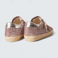 Super-Star LTD 'Pink Glitter with Suede Star and Silver Heel Tab'