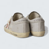 Super-Star LTD 'Gray Leather with Brick-Red Suede Star'