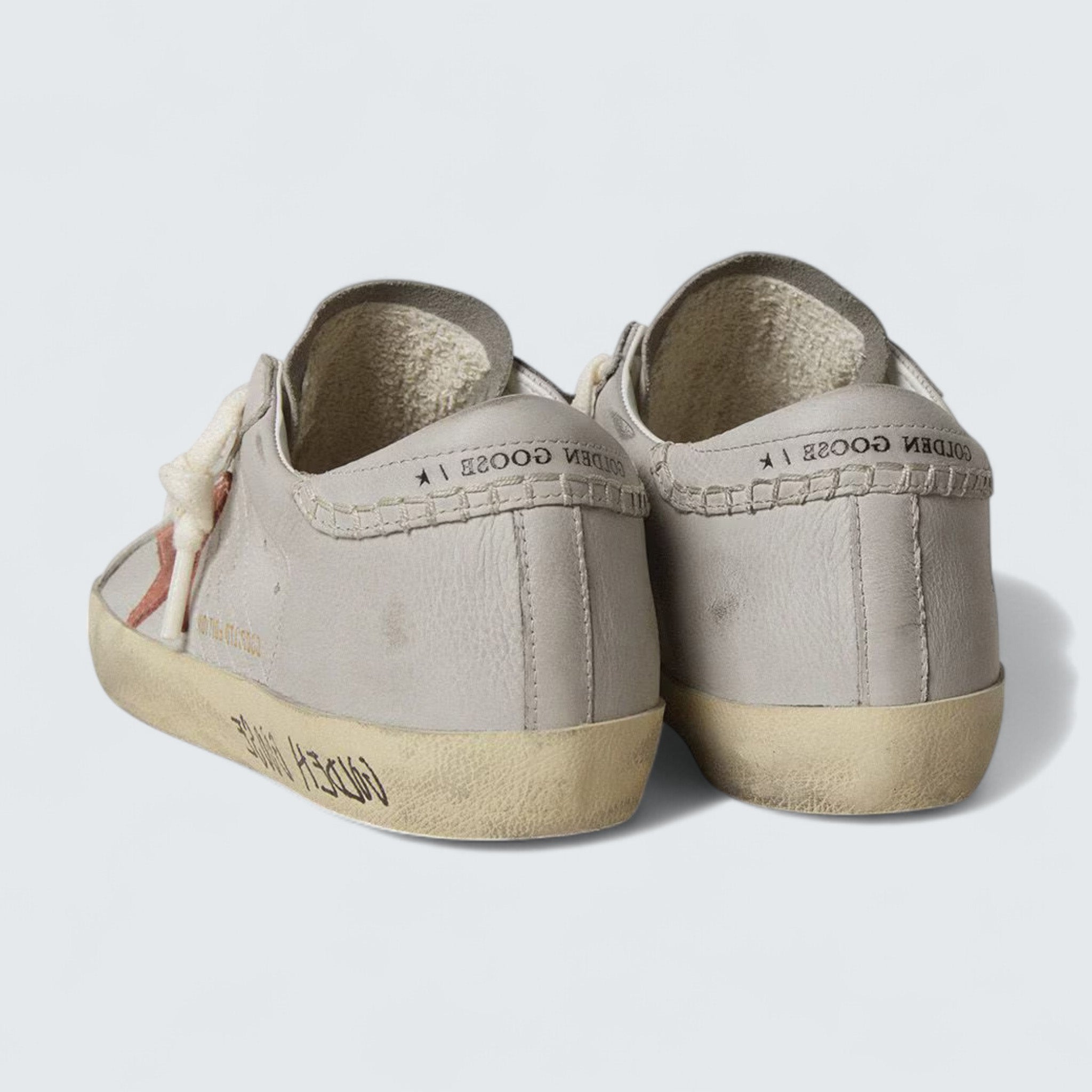 Super-Star LTD 'Gray Leather with Brick-Red Suede Star'