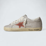 Super-Star LTD 'Gray Leather with Brick-Red Suede Star'