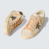 Super-Star LTD 'Leather with Beige Suede Star with Swarovski Studs'