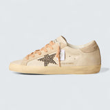 Super-Star LTD 'Leather with Beige Suede Star with Swarovski Studs'