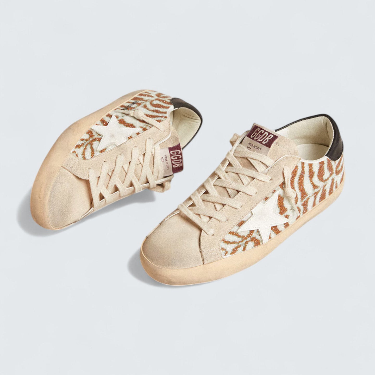 Super-Star LTD 'Zebra-Effect Swarovski with White Leather Star'
