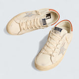 Super-Star LTD 'White Leather with Silver Leather Star and Croc-Print Leather Heel Tab'