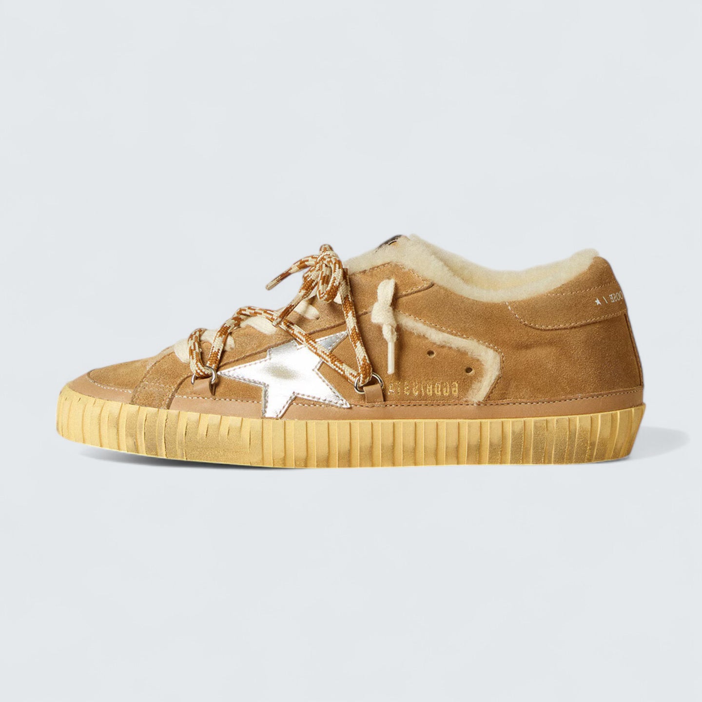 Super-Star 'Beige Suede and Shearling with Metallic Leather Star'