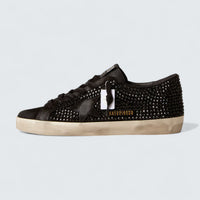Super-Star 'Black Suede with Swarovski Crystals and Black Suede Star'