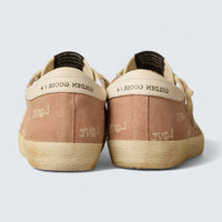 Super-Star 'Powder-Pink Suede with Cream Leather Star'