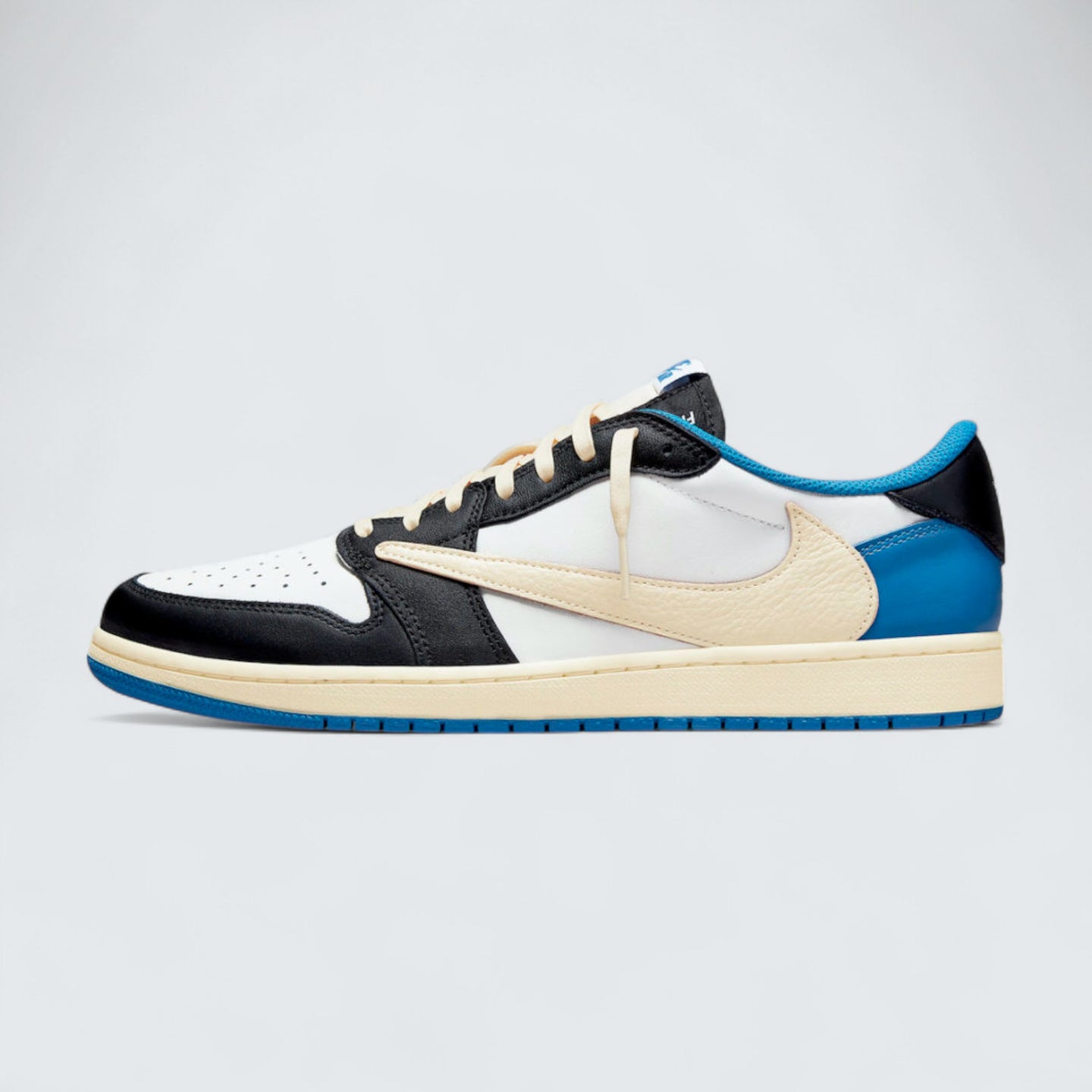 Travis Scott x Fragment Design x Air Jordan 1 Low OG 'Sail Black Military Blue'