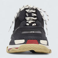 Triple S Sneaker in Black Double Foam and Mesh