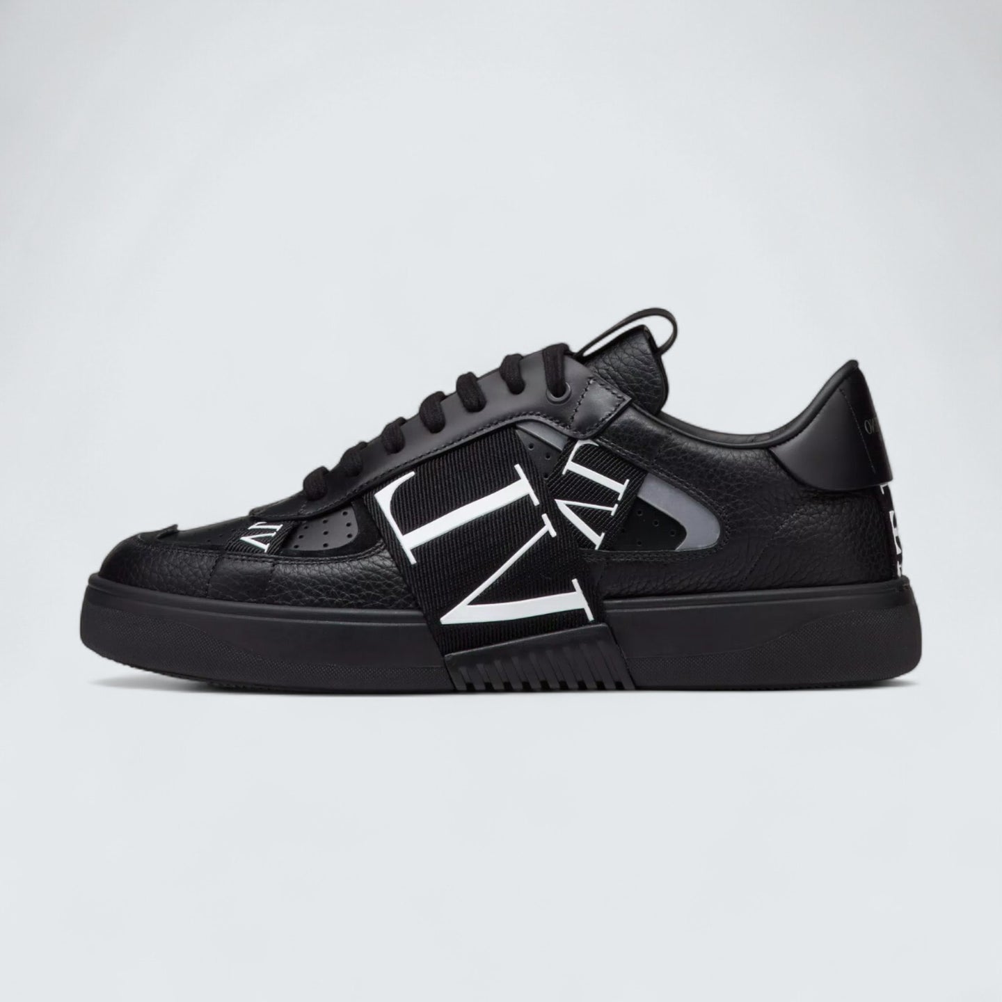 Valentino Garavani Low‑Top Calfskin VL7N Sneaker with Bands 'Black'