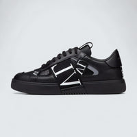 Valentino Garavani Low‑Top Calfskin VL7N Sneaker with Bands 'Black'