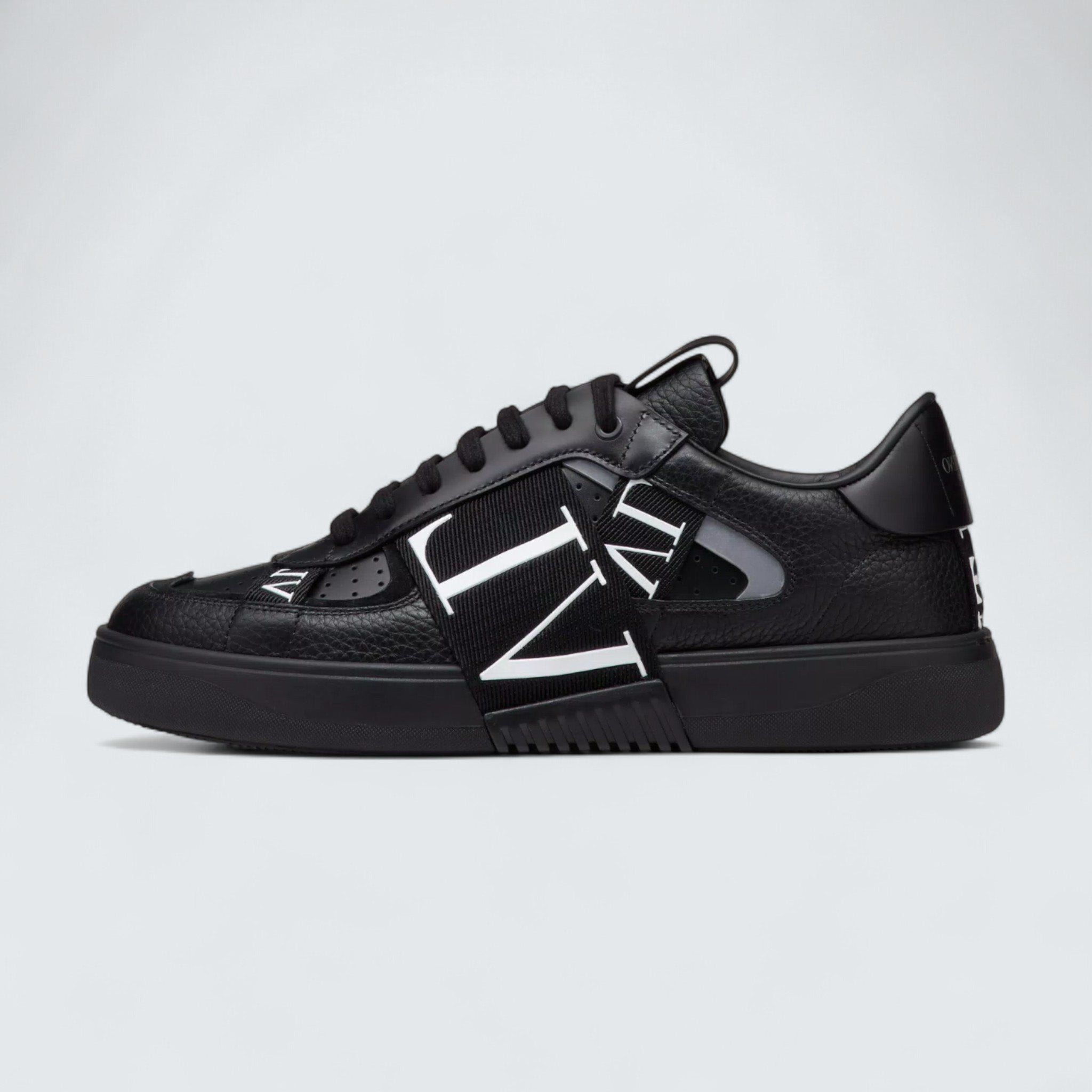 Valentino Garavani Low‑Top Calfskin VL7N Sneaker with Bands 'Black'