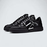Valentino Garavani Low‑Top Calfskin VL7N Sneaker with Bands 'Black'