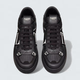 Valentino Garavani Low‑Top Calfskin VL7N Sneaker with Bands 'Black'