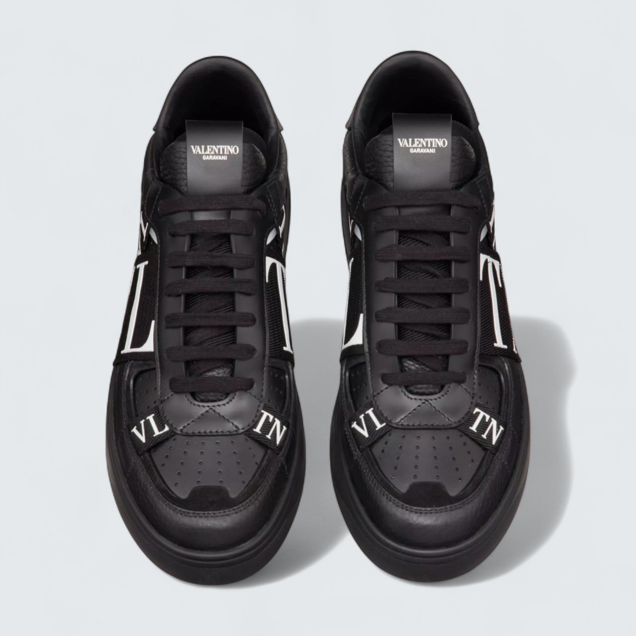 Valentino Garavani Low‑Top Calfskin VL7N Sneaker with Bands 'Black'