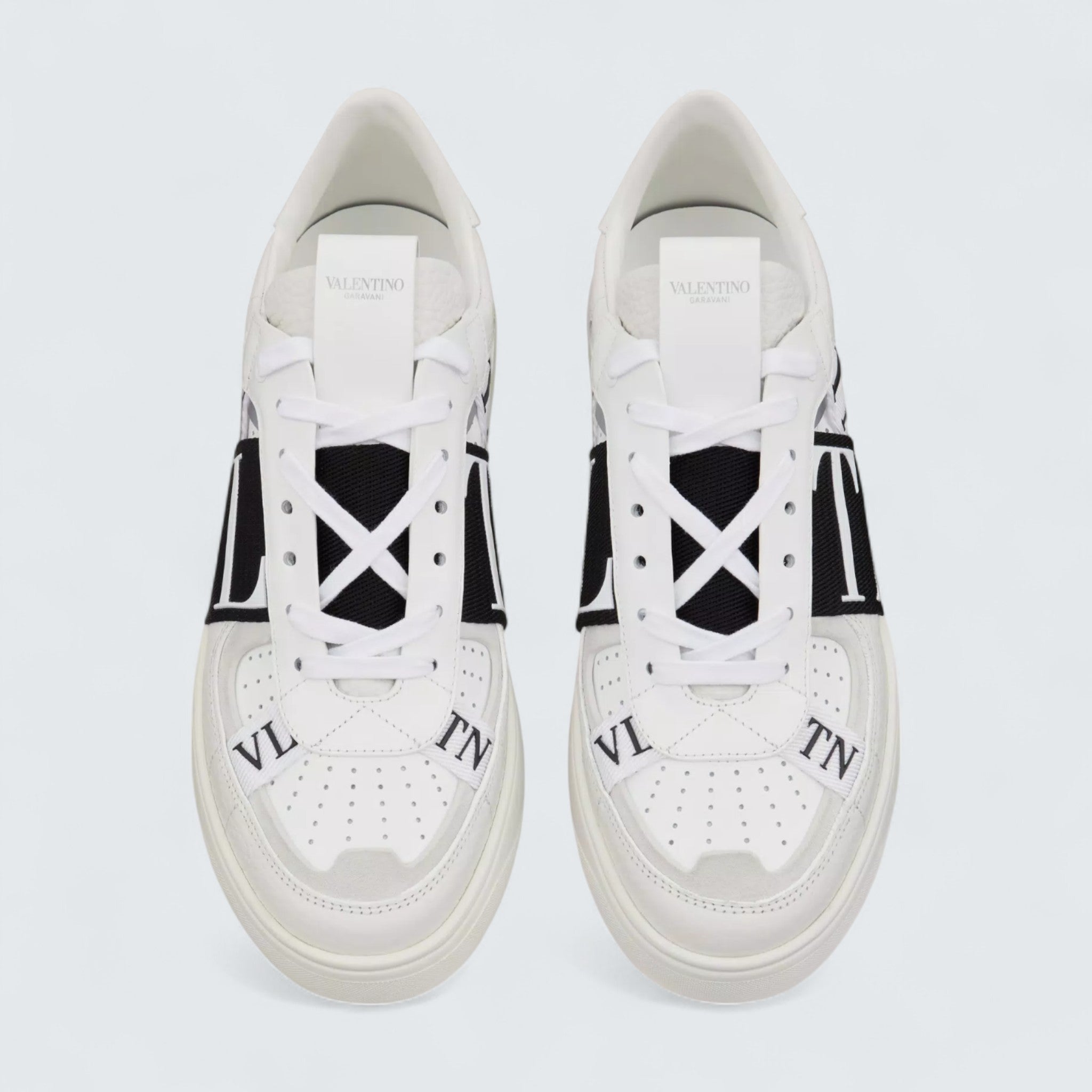 Valentino Garavani Low‑Top Calfskin VL7N Sneaker with Bands 'White/Black'