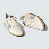 Ball Star 'White Leather with Swarovski Crystal Star and Heel Tab'