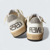 Ball Star 'White Leather with Swarovski Crystal Star and Heel Tab'