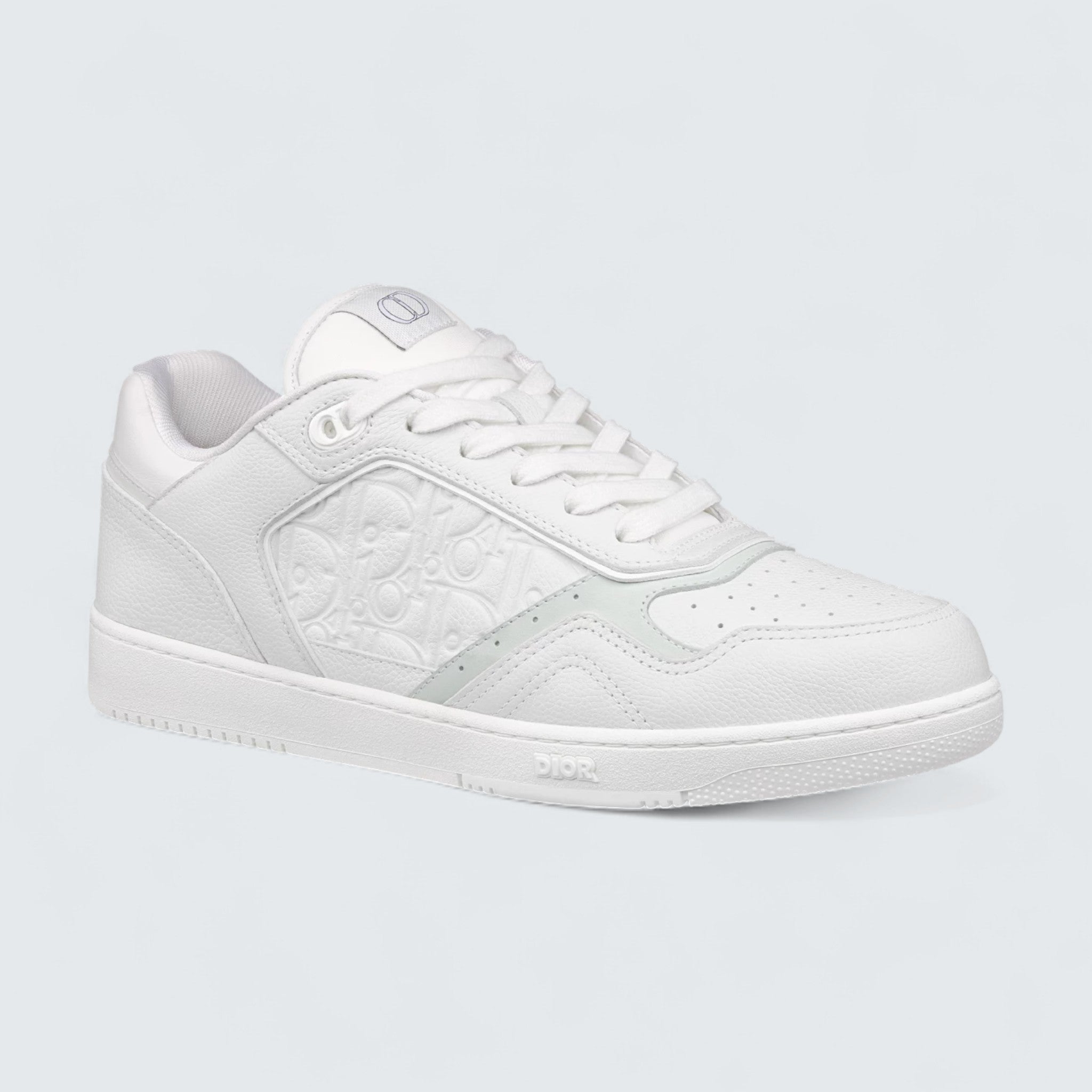 B27 Uptown Low-Top Sneaker ’White Grained Calfskin and White Dior Gravity Leather’