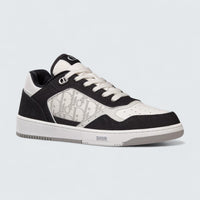 B27 Uptown Low-Top Sneaker ’White Smooth Calfskin, Black Denim and White Dior Oblique Galaxy Leather’