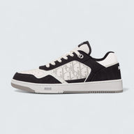 B27 Uptown Low-Top Sneaker ’White Smooth Calfskin, Black Denim and White Dior Oblique Galaxy Leather’