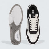 B27 Uptown Low-Top Sneaker ’White Smooth Calfskin, Black Denim and White Dior Oblique Galaxy Leather’