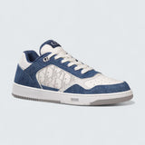 B27 Uptown Low-Top Sneaker ’White Smooth Calfskin, Blue Denim and White Dior Oblique Galaxy Leather’