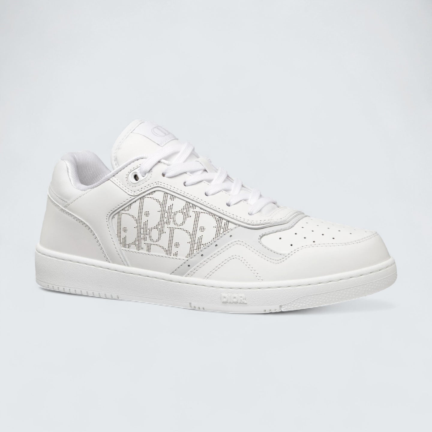 B27 Uptown Low-Top Sneaker ’White Smooth Calfskin and White Dior Oblique Galaxy Leather’