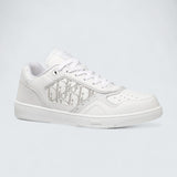 B27 Uptown Low-Top Sneaker ’White Smooth Calfskin and White Dior Oblique Galaxy Leather’
