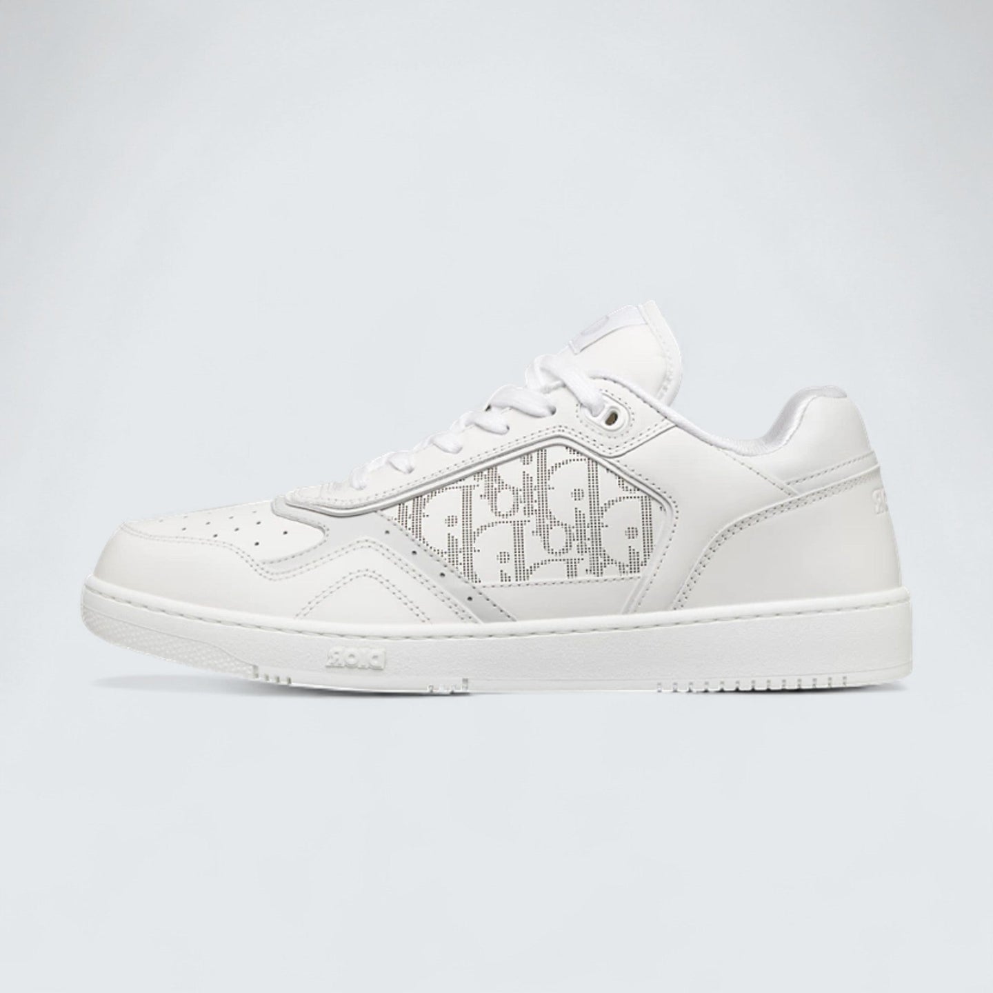 B27 Uptown Low-Top Sneaker ’White Smooth Calfskin and White Dior Oblique Galaxy Leather’