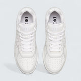 B27 Uptown Low-Top Sneaker ’White Smooth Calfskin and White Dior Oblique Galaxy Leather’