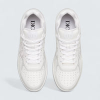 B27 Uptown Low-Top Sneaker ’White Smooth Calfskin and White Dior Oblique Galaxy Leather’