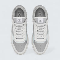 B27 Uptown Low-Top Sneaker ’White and Dior Gray Grained Calfskin with Dior Gray Dior Gravity Leather’