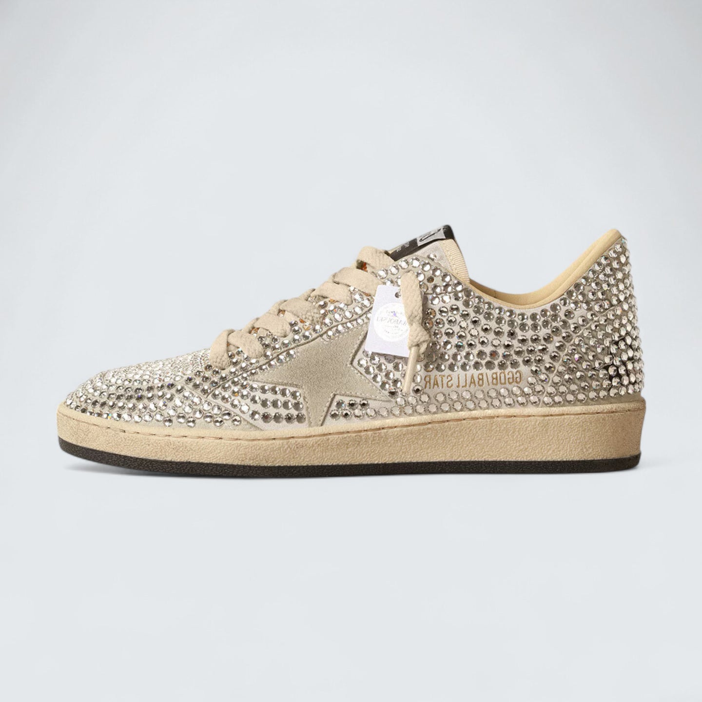 Ball Star LTD 'White and Ice-Gray Suede with Swarovski Crystals and Ice-Gray Suede Star'