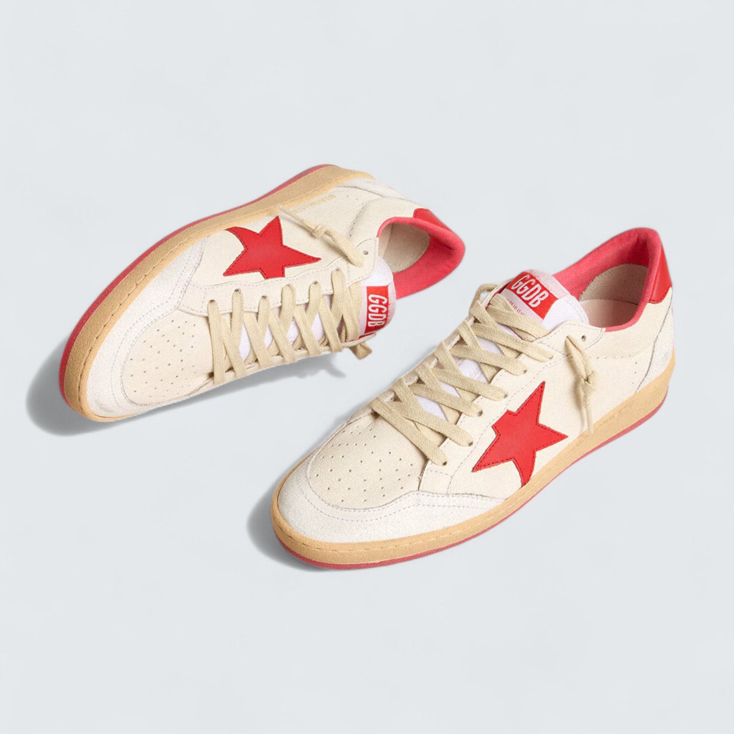 Ball Star Wishes 'White Nappa Leather with Red Laminated Star and Heel Tab'