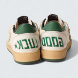 Ball Star Wishes 'White Nappa Leather with Green Leather Star and Heel Tab'
