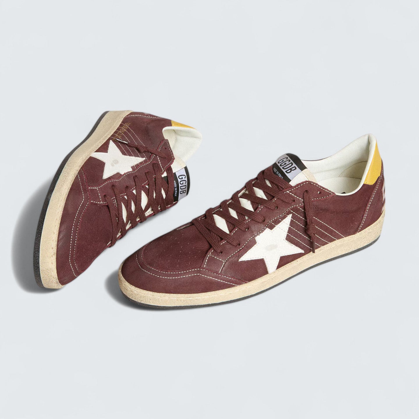 Ball Star 'Chocolate Nubuck with White Leather Star and Honey-Colored Heel Tab'