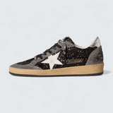 Ball Star 'Black Glitter with White Leather Star and Metallic Leather Heel Tab'