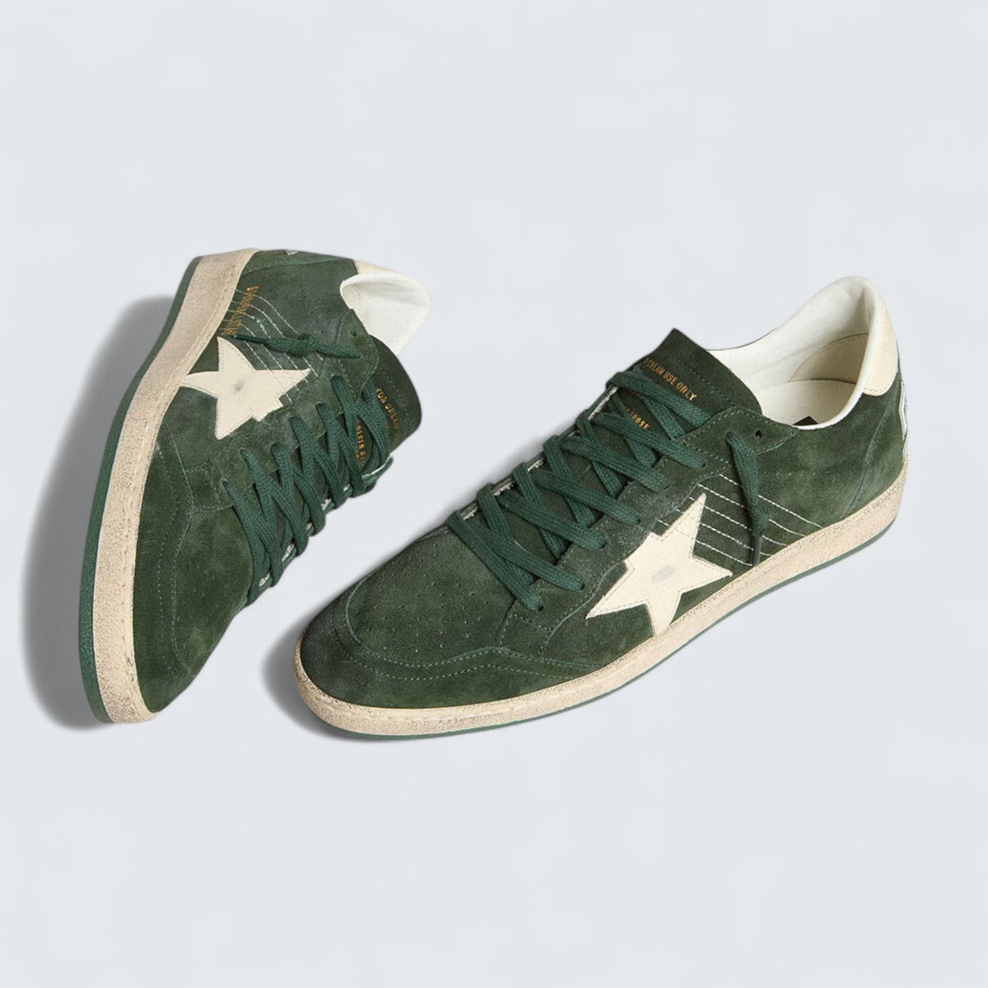 Ball Star 'Green Suede with White Leather Star and Heel Tab'