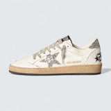 Ball Star 'White Nappa with White Leather Star and Silver Glitter Heel Tab'
