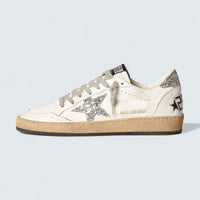 Ball Star 'White Nappa with White Leather Star and Silver Glitter Heel Tab'