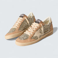 Ball Star 'Platinum Glitter with Cream Leather Star and Nubuck Toe'