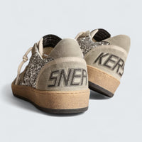 Ball Star 'Silver Glitter with Ice-Gray Suede Inserts'