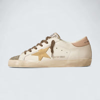 Super-Star 'Bio-based White Leather with Platinum Glitter Tongue'