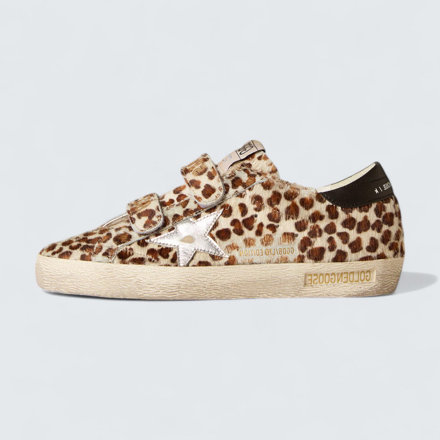Old School LTD 'Leopard Pony Skin with Silver Star and Black Leather Heel Tab'